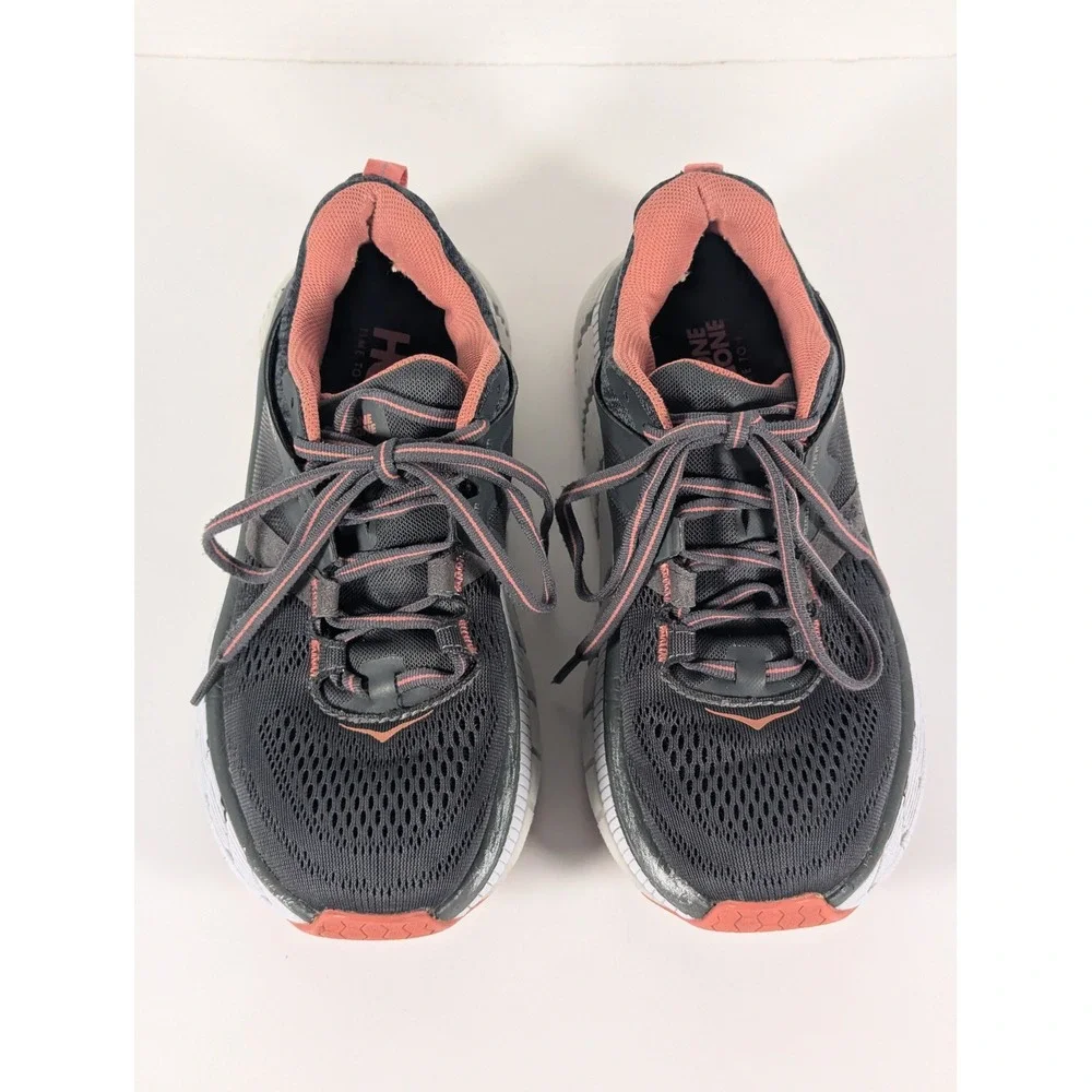 Hoka One One Gaviota 2 Womens 6.5 Running Shoes Gray Pink 1099630 DSLN Stability